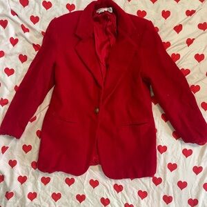 Elegant Red Women's Blazer